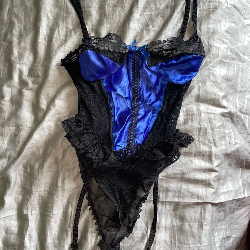 VINTAGE NAN FLOWER LINGERIE BODYSUIT/ MADE IN THE U.S.A
